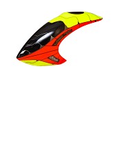 Mikado Haube LOGO 700 XXtreme, neon rot / gelb [4645]